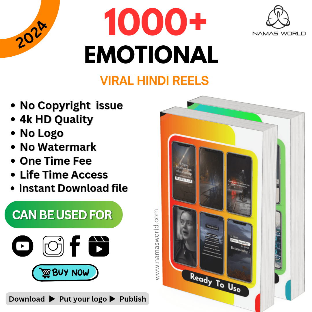 1000+ Emotional Viral Hindi-English Reels/Shorts Bundle Namas World