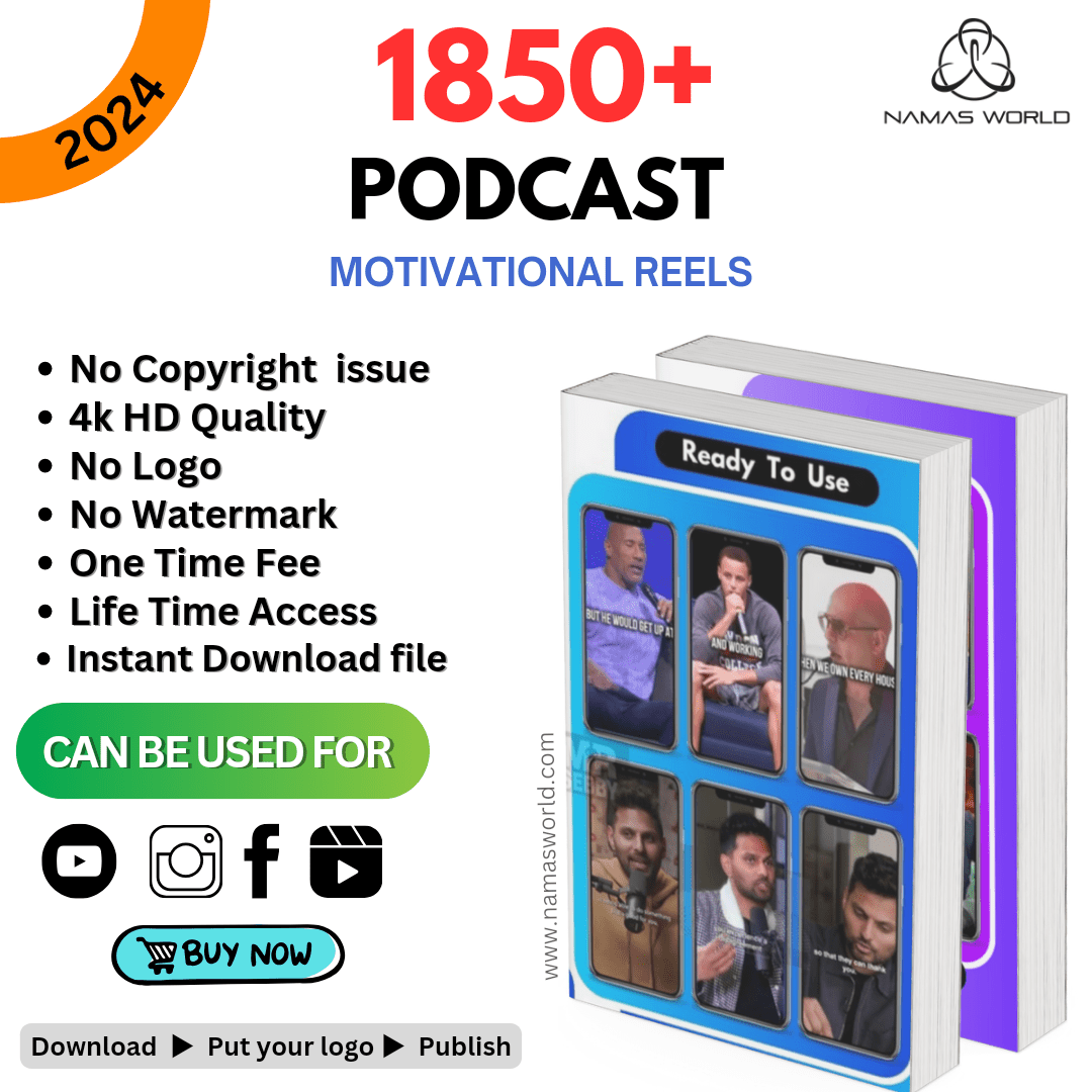 1850+ Podcast Motivational reels/shorts bundle Namas World