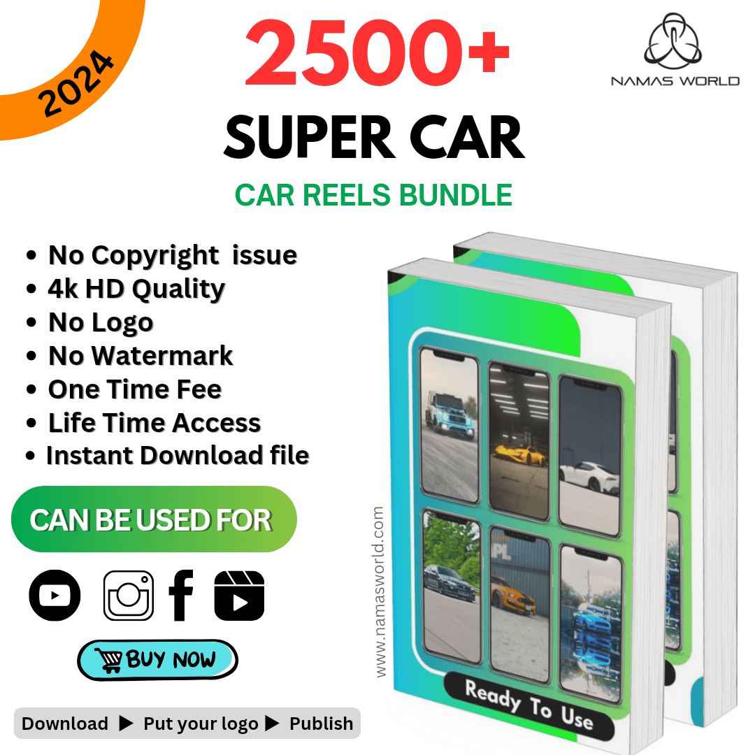 2500+ Super Car Reels and Shorts Bundle Namas World