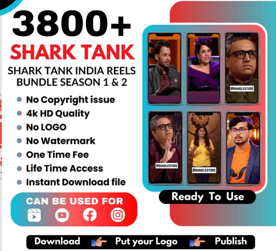 3800+ Shark Tank India Reels/Shorts Season 1 & 2 Namas World